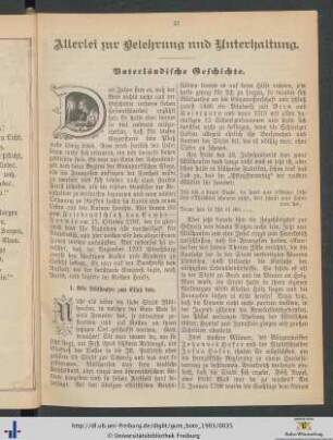Allerlei zur Belehrung und Unterhaltung.