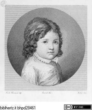 L'Imperiale e Reale Galleria Pitti / illustrata per cura di Luigi Bardi, Firenze : Tipografia Galileiana, 1837-1842, Band 1., Knabenbildnis (Taf. 15)