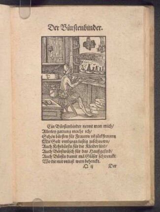 Der Bürstenbinder.