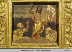 Thronende Madonna mit Kind : Auferstehung Christi