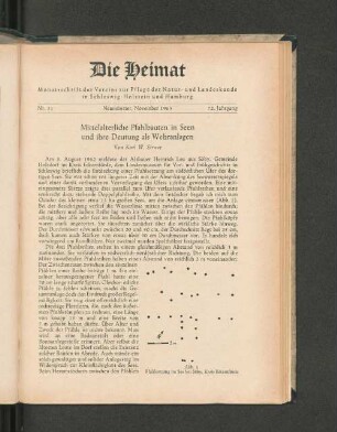 Mittelalterliche Pfahlbauten in Seen und ihre Deutung als Wehranlagen.