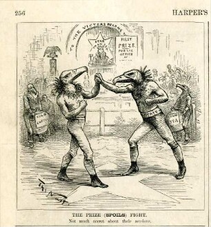 The prize (spoils) fight. Not much secret about their sessions : zwei amerikanische Adler boxen miteinander