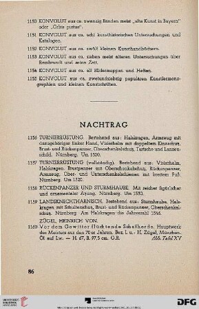 XVIII. Nachtrag (Nr. 1156-1160)