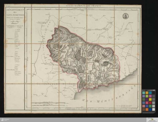 No. 102: Département Des Alpes Maritimes : Divisé en 3 Arrondissements et en 27 Cantons