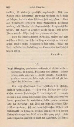 698-702 [Rezension] Miraglia, Luigi, Filosofia del diritto
