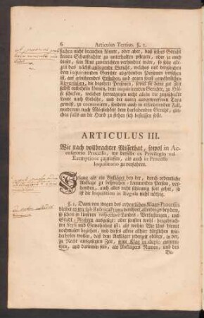 Articulus III. Wie nach vollbrachter Missethat, ... zu verfahren.