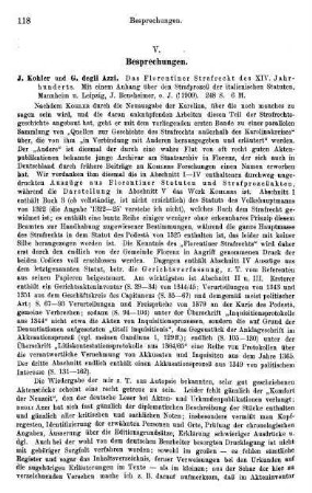 118-128, V. Besprechungen