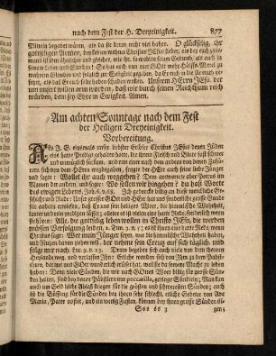 877-899, Am achten Sonntage nach dem Fest der Heiligen Dreyeinigkeit
