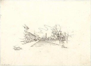 Gsaenger, Gustav; München, Königsplatz, Karolinenplatz; Wiederaufbauplanung - Königs- u. Karolinenplatz (Perspektive)