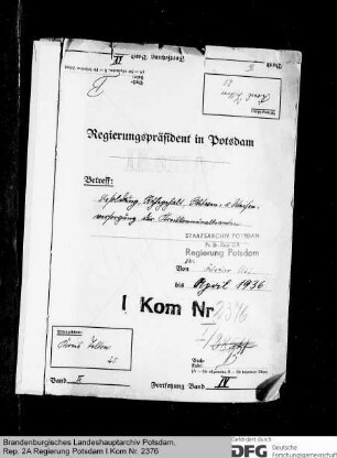Besoldung, Ruhegehalt, Witwen- und Waisenversorgung der Kreiskommunalbeamten des Kreises Teltow
