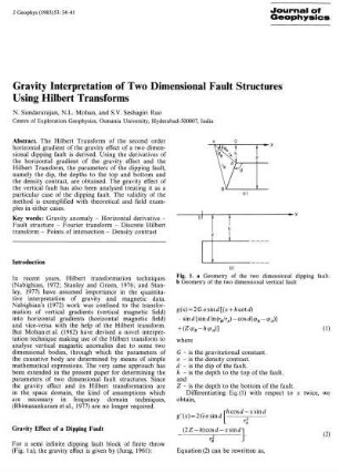 Gravity interpretation of two dimensional fault structures using Hilbert transforms