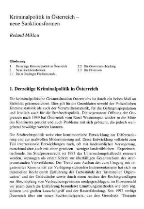 455-461, Kriminalpolitik in Österreich - neue Sanktionsformen