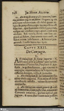 Caput XXII. De Conjugio