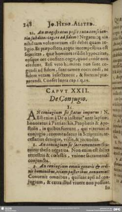 Caput XXII. De Conjugio