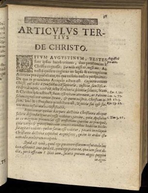Articulus Tertius. De Christo.