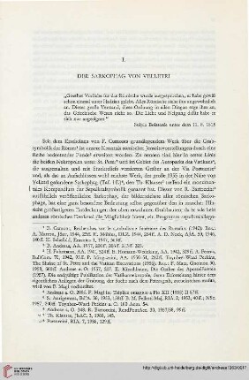 I. Der Sarkophag von Velletri