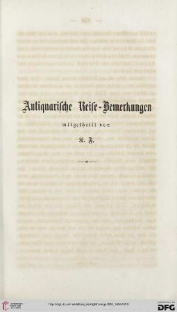 2: Antiquarische Reise-Bemerkungen