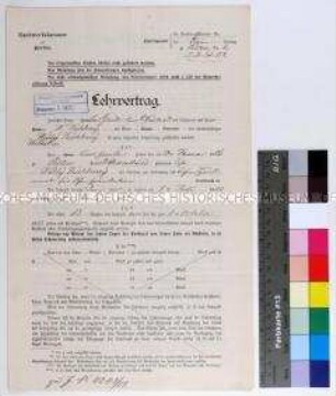 Lehrvertrag der Handwerkskammer zu Berlin für den Töpferlehrling Wilhelm Kuhlmey in Velten