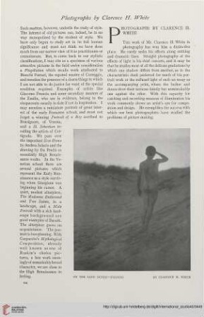 40.1910 = Nr. 160: Photographs by Clarence H. White