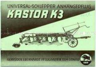 Universal-Schlepper-Anhängepflug Kastor K 3
