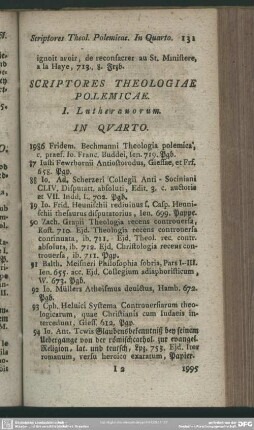 Scriptores Theologiae Polemicae