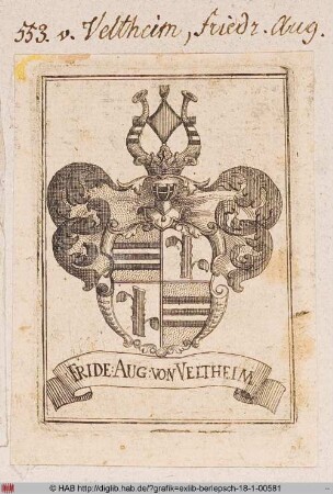 Wappen des Friedrich August von Veltheim