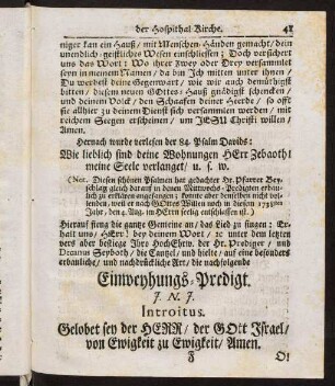 41-51, Introitus; Textus; Exordium