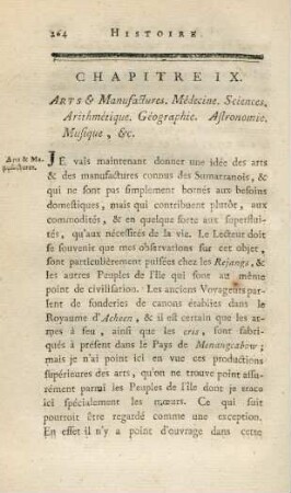 Chapitre IX. Arts & manufactures ...