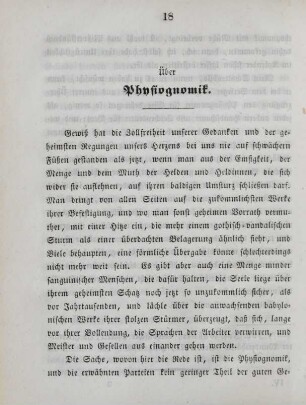 Über Physiognomik