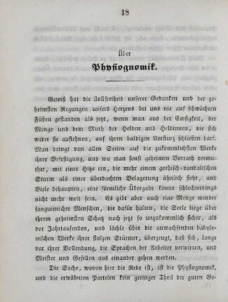 Über Physiognomik