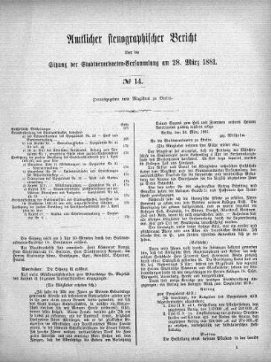 No. 14, 28. März 1881