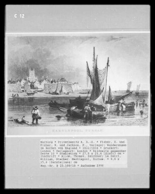 Wanderungen im Norden von England, Band 1 — Bildseite gegenüber Seite 10 — Hartlepool, Durham.
