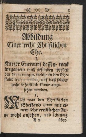 Abbildung Einer recht Christlichen Ehe.