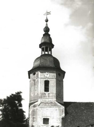 Dahlen-Börln. Dorfkirche (1732/1734). Turmaufbau