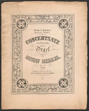 Concertsatz (in Es moll) für die Orgel : op. 141