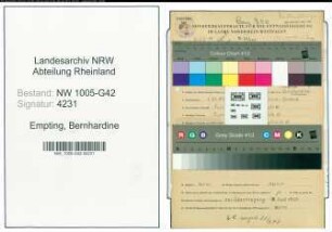 Entnazifizierung Bernhardine Empting , geb. 01.11.1898 ()