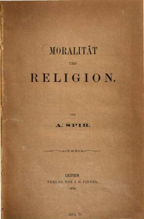 Moralität und Religion