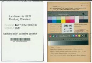 Entnazifizierung Wilhelm Johann Kampkoetter , geb. 09.02.1897 (Baufuehrer)