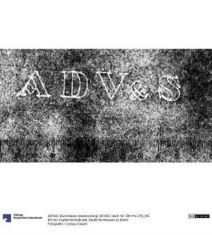 Buchstaben (zweikonturig): ADV&S