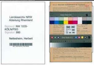 Entnazifizierung Herbert Nettesheim , geb. 03.03.1917 (Kaufmaennischer Angestellter)
