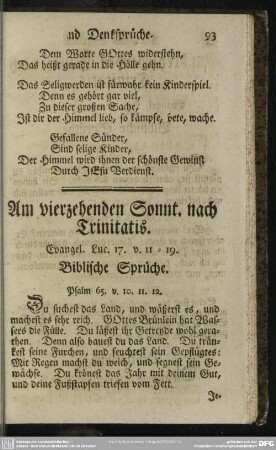 Am vierzehenden Sonnt. nach Trinitatis