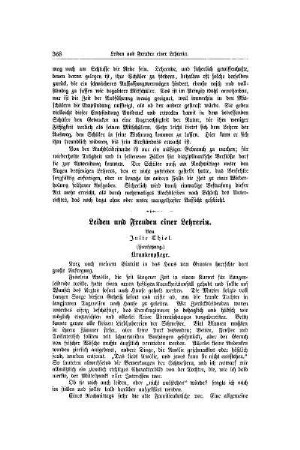 Leiden und Freuden einer Lehrerin : (Fortsetzung)