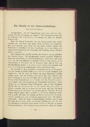 Die Strafe in der Odenwaldschule.