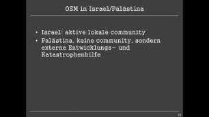 OpenStreetMap in Israel und Palästina – zwei ungleiche Geschichten
