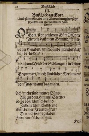 III. Buß Lied zu Gott.