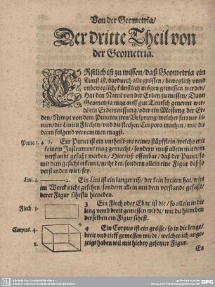 Der dritte Theil von der Geometria.