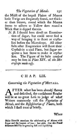 Chap. LIII. Concerning the Vegetation of Metals