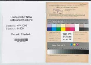 Entnazifizierung Elisabeth Florack, geb. 03.05.1889 ()