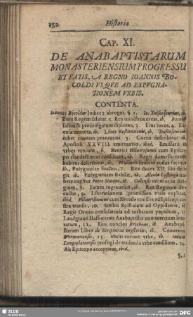 Cap. XI. De Anabaptistarum Monasteriensium Progressu Et Fatis, A Regno Joannis Bocoldi Usque Ad Expugnationem Urbis