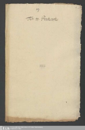 Ms. Ff. Mus. 780 - Fer. III. Pentecostes